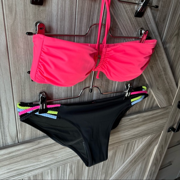 NWOT Victoria’s Secret Multi-way Neon braided Bikini - INCLUDES SANITARY LINER - Picture 3 of 9